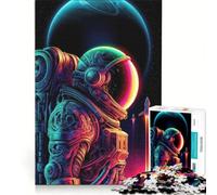 Rompecabezas para Adolescentes de 1000 Piezas Odisea Espacial Neón Juguete Educativo para la diversión Familiar para Fortalecer el Amor Entre Parejas 38x52cm