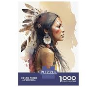 Rompecabezas para Adolescentes De 1000 Piezas Oil Painting Indian Woman Rompecabezas para Adultos Juego De Ingenio para Mejorar La Memoria Actividades Divertidas En Casa 38x26cm/1000pcs