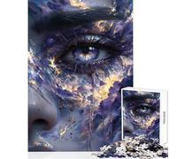 Rompecabezas para Adolescentes de 1000 Piezas Ojo Celestial con Lágrimas decoración del hogar Juguetes Regalos para Mujeres y Hombres Juegos educativos para cumpleaños y Navidad tamaño 50x75cm