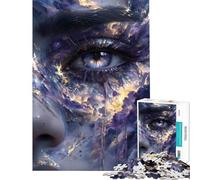 Rompecabezas para Adolescentes de 1000 Piezas Ojo Celestial con Lágrimas Difícil y desafiante Juego Familiar Apto para Mayores de 14 años (38x26cm)