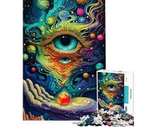 Rompecabezas para Adolescentes de 1000 Piezas Ojo Cósmico y Mano Rompecabezas para Adultos Juego práctico desafío difícil diversión en casa (Tamaño 38x26cm)