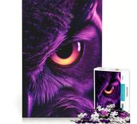 Rompecabezas para Adolescentes de 1000 Piezas Ojo de búho Morado Juego Educativo dificultad Alta colección de Artistas Bellas Artes 38x26cm