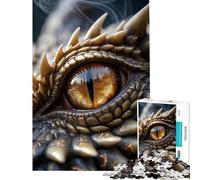 Rompecabezas para Adolescentes de 1000 Piezas Ojo de dragón Juguete de Primer Plano Juego Intelectual Juego de ingenio Juego difícil Gran Regalo para los Amantes de los Juegos (tamaño 38x52cm)