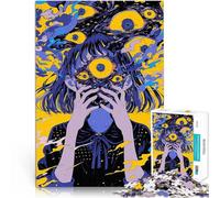 Rompecabezas para Adolescentes de 1000 Piezas Ojos del Miedo Juguetes de Juego para Regalo Familiar Regalo de Obra de Arte 38x26cm