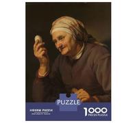 Rompecabezas para Adolescentes De 1000 Piezas Old Woman Holding An Egg Rompecabezas para Adultos Juguetes Antiestrés Arte De Pared Regalos De Cumpleaños Y Únicos 70x50cm/1000pcs