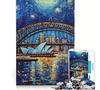Rompecabezas para Adolescentes de 1000 Piezas Ópera de Sídney Juegos nocturnos relajantes análisis y lógica Regalo de cumpleaños o para viajeros 38x26cm