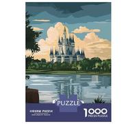 Rompecabezas para Adolescentes De 1000 Piezas Orlando Castle Landscape Rompecabezas para Adultos Juegos De Relajación Decoración Juego Desafiante Regalos 38x26cm/1000pcs