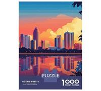 Rompecabezas para Adolescentes De 1000 Piezas Orlando Skyline Sunset Rompecabezas para Adultos Juegos Relajantes Regalos para Mujeres Ayuda A Ejercitar El Cerebro 70x50cm/1000pcs