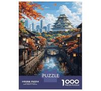 Rompecabezas para Adolescentes De 1000 Piezas Osaka Castle in Autumn Rompecabezas para Adultos Juegos Relajantes Mejora La Memoria Desafiante De Completar 70x50cm/1000pcs