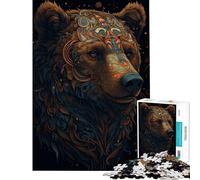 Rompecabezas para Adolescentes de 1000 Piezas Oso Imaginario Rompecabezas de 1000 Piezas Juguetes de decoración para el hogar Análisis y lógica cumpleaños (38x52cm)