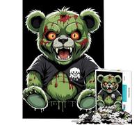 Rompecabezas para Adolescentes de 1000 Piezas Oso Zombi Juego desafiante Juguete para ejercitar la Mente Juego difícil excelente Regalo y Juguete (tamaño 38x26cm)