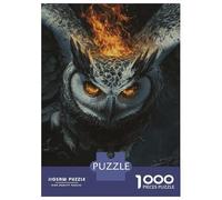 Rompecabezas para Adolescentes De 1000 Piezas Owl of Fire and Fury Rompecabezas Juguetes Antiestrés Mejora La Memoria Oferta como Regalo para Toda La Familia 38x26cm/1000pcs