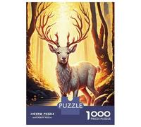 Rompecabezas para Adolescentes De 1000 Piezas Painting A Deer Animal Rompecabezas para Adultos Juguetes De Bricolaje Análisis Y Lógica Regalo De Cumpleaños, Regalos, 38x26cm/1000pcs