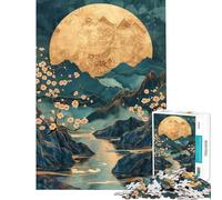 Rompecabezas para Adolescentes de 1000 Piezas Paisaje de cerezos en Flor Kintsugi desafiante para completar para diversión Familiar Juegos educativos para Mayores de 14 años (38x26cm)