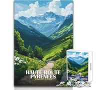 Rompecabezas para Adolescentes de 1000 Piezas, Paisaje de la Haute Route de los Pirineos, Rompecabezas, Juegos Familiares, decoración del hogar, Regalos de cumpleaños, tamaño 38x52cm