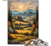 Rompecabezas para Adolescentes de 1000 Piezas, Paisaje de la Provenza Francesa, Juego desafiante y Familiar, interacción Entre Padres e Hijos, 50x75cm
