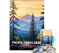 Rompecabezas para Adolescentes de 1000 Piezas Paisaje de la Ruta Pacific Crest Trail Arte Educativo Juguete Juego Intelectual Gran Regalo para los Amantes de los Juegos una Obra de Arte (38x26cm)