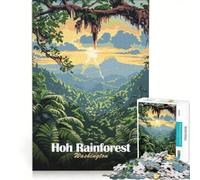 Rompecabezas para Adolescentes de 1000 Piezas Paisaje de la Selva Tropical de HOH Washington Juegos educativos para Mejorar la Memoria Regalo de cumpleaños obsequios 50x75cm