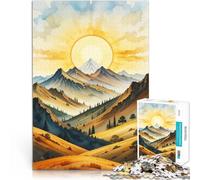 Rompecabezas para Adolescentes de 1000 Piezas Paisaje de montaña al Amanecer Alivio del estrés Decoración artística del hogar 50x70cm