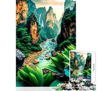 Rompecabezas para Adolescentes de 1000 Piezas Paisaje de montaña Juguete Educativo Regalo para cumpleaños Juego Familiar Lista de Deseos con Papá Noel tamaño 38x26cm