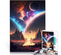 Rompecabezas para Adolescentes de 1000 Piezas Paisaje de Oasis galáctico Juego de ingenio Cada Pieza es única: un desafiante y Divertido Juego Familiar 38x26cm