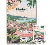 Rompecabezas para Adolescentes de 1000 Piezas, Paisaje de Phuket, Tailandia, Juego Educativo, Regalo de cumpleaños para Mujeres, tamaño 38x26cm