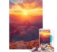 Rompecabezas para Adolescentes de 1000 Piezas Paisaje del Gran Cañón al Atardecer Rompecabezas fotográfico para Adultos Juegos relajantes Regalos para Mujeres cumpleaños y Navidad