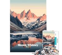 Rompecabezas para Adolescentes de 1000 Piezas Paisaje del Monte Whitney Juguetes educativos Juego Familiar decoración de Pared Regalos para Mujeres y Hombres (tamaño 50x75cm)