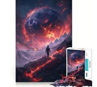 Rompecabezas para Adolescentes de 1000 Piezas Paisaje del Planeta en Llamas,Corte preciso,diversión para Resolver Problemas,diversión Relajante,Tiempo de diversión,decoración navideña (50x75cm)