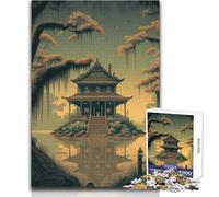 Rompecabezas para Adolescentes de 1000 Piezas, Paisaje japonés Antiguo, Juegos educativos, Corte de precisión, Regalo de Amigo Secreto, tamaño 38x26cm