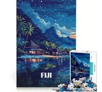 Rompecabezas para Adolescentes de 1000 Piezas: Paisaje Nocturno de la Isla de Fiji, Juguetes para armar, interacción Entre Padres e Hijos, cumpleaños y Navidad 50x75cm
