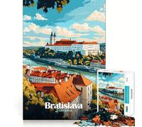 Rompecabezas para Adolescentes de 1000 Piezas,Paisaje Urbano de Bratislava,Bordes impecables,Juego Divertido para Pensar,Momento Acogedor,decoración navideña (50x75cm)