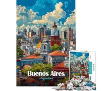 Rompecabezas para Adolescentes de 1000 Piezas Paisaje Urbano de Buenos Aires Juguetes educativos Juegos educativos Juegos de Aprendizaje Regalos educativos para Mujeres y Hombres (tamaño 38x26cm)