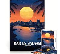 Rompecabezas para Adolescentes de 1000 Piezas,Paisaje Urbano de Dar Es Salaam,Tanzania,decoración Impecable,Juego de Habilidad Mental,Juego para el Tiempo de Descanso,exhibición de Arte navideño