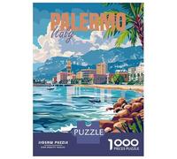 Rompecabezas para Adolescentes De 1000 Piezas Palermo Italy Rompecabezas para Adultos Juego Familiar Pero Divertido Y Humorístico Actividades Divertidas En Casa 52x38cm/1000pcs