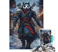 Rompecabezas para Adolescentes de 1000 Piezas Panda Asesino en un Pueblo nevado Un Reto para completar Regalo de cumpleaños Juegos educativos para Mayores de 14 años Juego de Rompecabezas Incluido