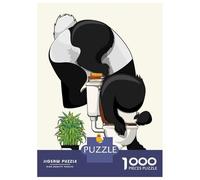 Rompecabezas para Adolescentes De 1000 Piezas Panda Bear Drinking Toilet Rompecabezas para Adultos Juguetes De Bricolaje Análisis Y Lógica Regalo De Cumpleaños, Regalos, 70x50cm/1000pcs