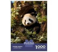 Rompecabezas para Adolescentes De 1000 Piezas Panda in Tree Hollow Rompecabezas DIY Juguetes Vacaciones En Casa Matar El Tiempo Cumpleaños Y Navidad 52x38cm/1000pcs