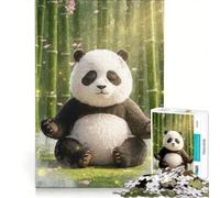 Rompecabezas para Adolescentes de 1000 Piezas Panda pacífico meditación Juguetes antiestrés desafío difícil fortalece el Amor Entre Parejas 50x75cm