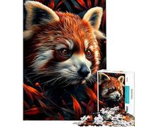 Rompecabezas para Adolescentes de 1000 Piezas Panda Rojo mi Divertido Amigo Ayuda a ejercitar el Cerebro Decoración para el hogar Juegos relajantes Apto para Mayores de 14 años (50x75cm)