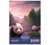 Rompecabezas para Adolescentes De 1000 Piezas Panda Spring Rompecabezas para Adultos Juguetes Antiestrés Arte De Pared Regalos De Cumpleaños Y Únicos 70x50cm/1000pcs