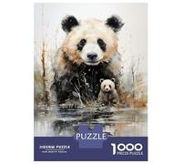 Rompecabezas para Adolescentes De 1000 Piezas Panda Wall Art Print Rompecabezas para Adultos Juegos Relajantes Desafío Difícil Cumpleaños Y Navidad 38x26cm/1000pcs