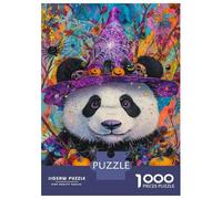 Rompecabezas para Adolescentes De 1000 Piezas Panda'S Halloween Rompecabezas para Adultos Juego De Ingenio Decoración De Pared Regalos para Reducir El Estrés 70x50cm/1000pcs
