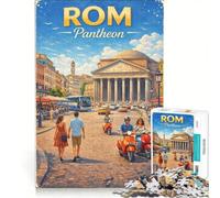 Rompecabezas para Adolescentes de 1000 Piezas: Panteón de Roma, Juegos relajantes, análisis y lógica, Que mejoran el Amor Entre Parejas 50x75cm