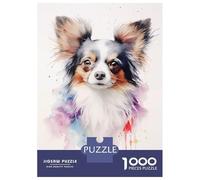 Rompecabezas para Adolescentes De 1000 Piezas Papillon Dog Portrait Rompecabezas para Adultos Juguetes Antiestrés Patrón De Montaje Cumpleaños 38x26cm/1000pcs