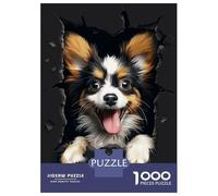 Rompecabezas para Adolescentes De 1000 Piezas Papillon Dog Rompecabezas para Adultos Juegos Divertidos Una Obra De Arte Regalos De Cumpleaños Y Únicos 38x26cm/1000pcs