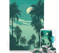 Rompecabezas para Adolescentes de 1000 Piezas Paraíso Tropical Juguetes para armar Corte de precisión con Piezas de Formas aleatorias Que encajan Perfectamente 50x75cm