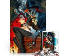 Rompecabezas para Adolescentes de 1000 Piezas Pareja de diablos para el Juguete de desafío de Juego Educativo Obra de Arte 38x26cm
