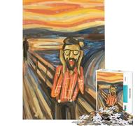 Rompecabezas para Adolescentes de 1000 Piezas Parodia de Pintura al óleo Scream Juego de ingenio Juguetes educativos Regalo de cumpleaños dificultad Alta (tamaño 75x50cm)