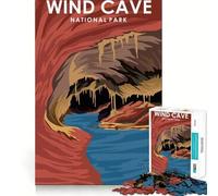 Rompecabezas para Adolescentes de 1000 Piezas Parque Nacional Cueva del Viento Corte preciso diversión resolución de Problemas diversión relajación Tiempo de diversión exhibición de Arte navideño